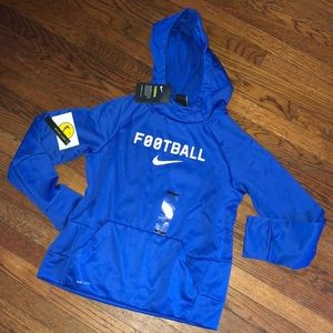 Nike Shirts & Tops - NWT Nike Boys size L 14/16 Blue Football Hoodie Nike Shirts & Tops - NWT Nike Boys size L 14/16 Blue Football Hoodie